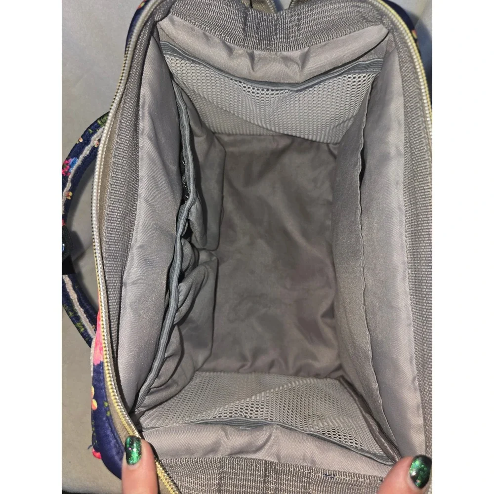 Gogoso Breast Pump Diaper Bag Navy Blue Insulated Bottom USB Port Travel Bag